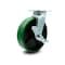 Service Caster 8 Inch Green Poly on Cast Iron Swivel Caster with Roller Bearing and Brake SCC SCC-30CS820-PUR-GB-TLB - alternate 1